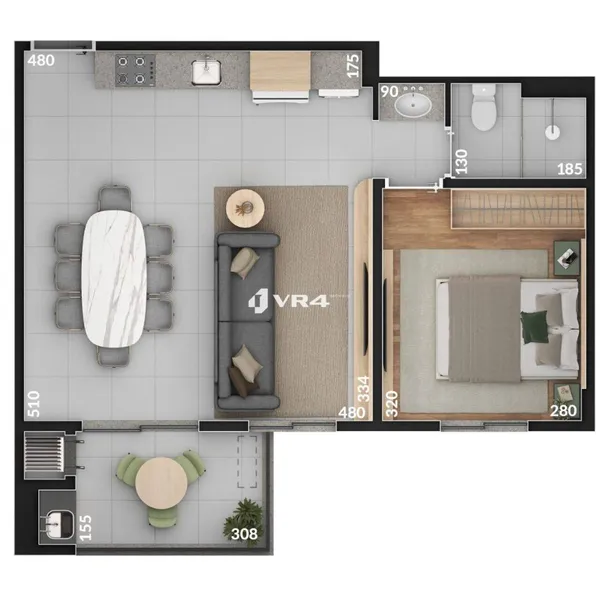 Apartamento com 2 Quartos | Revenda no Natune | Com Vaga | à venda por R$ 489.000 - Jardim das Américas - Curitiba/PR - foto 5