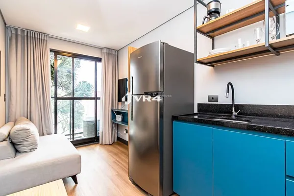 Apartamento com 1 dormitório para alugar, por R$ 2.400/mês - Água Verde - Curitiba/PR - foto 2