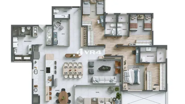 Apartamento com 3 dormitórios à venda,  por R$ 3.980.000 - Orleans - Curitiba/PR - foto 3