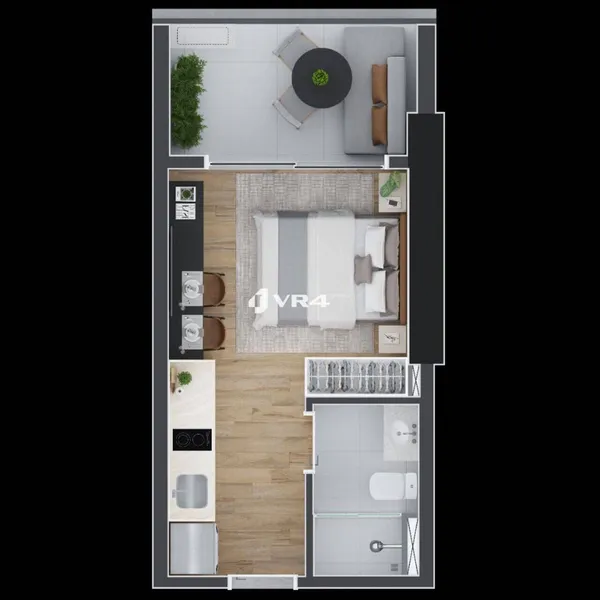 Studio com 1 dormitório à venda, 24 m² por R$ 468.970,00 - Centro - Curitiba/PR - foto 2